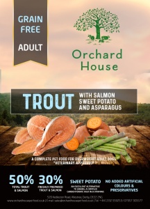 Grain Free Trout Salmon Sweet Potato & Asparagus - Adult 'Light'